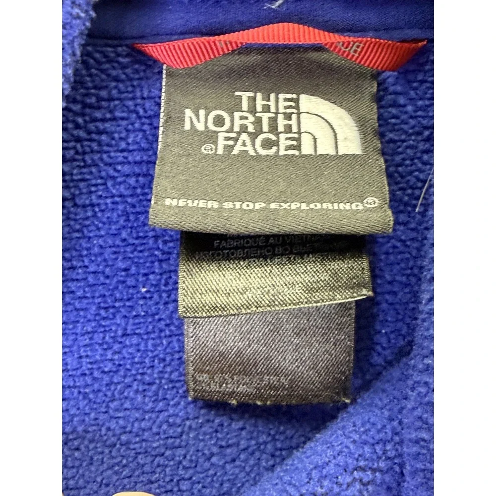 The North Face Jacket Mens M Blue Windbreaker Fleece Lined Full Zip Pockets